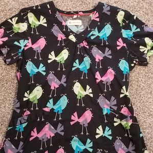 White cross scrub top